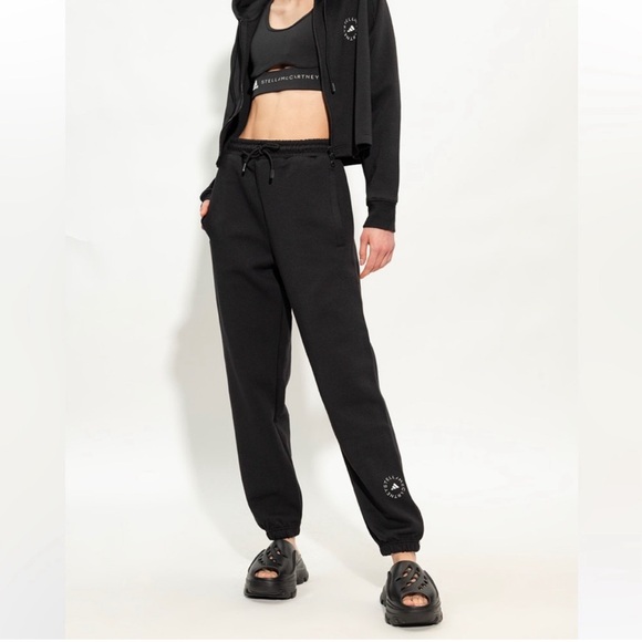 adidas by Stella McCartney logo-embossed perforated slides Size 9 - Picture 2 of 6